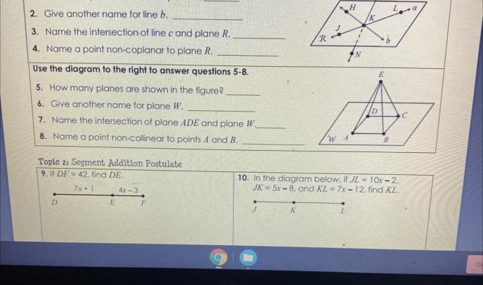 Chapter 2 review answers geometry