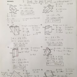 Surface area of prisms and pyramids answer key